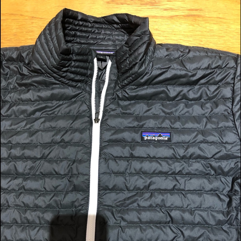 patagonia down dark grey jacket